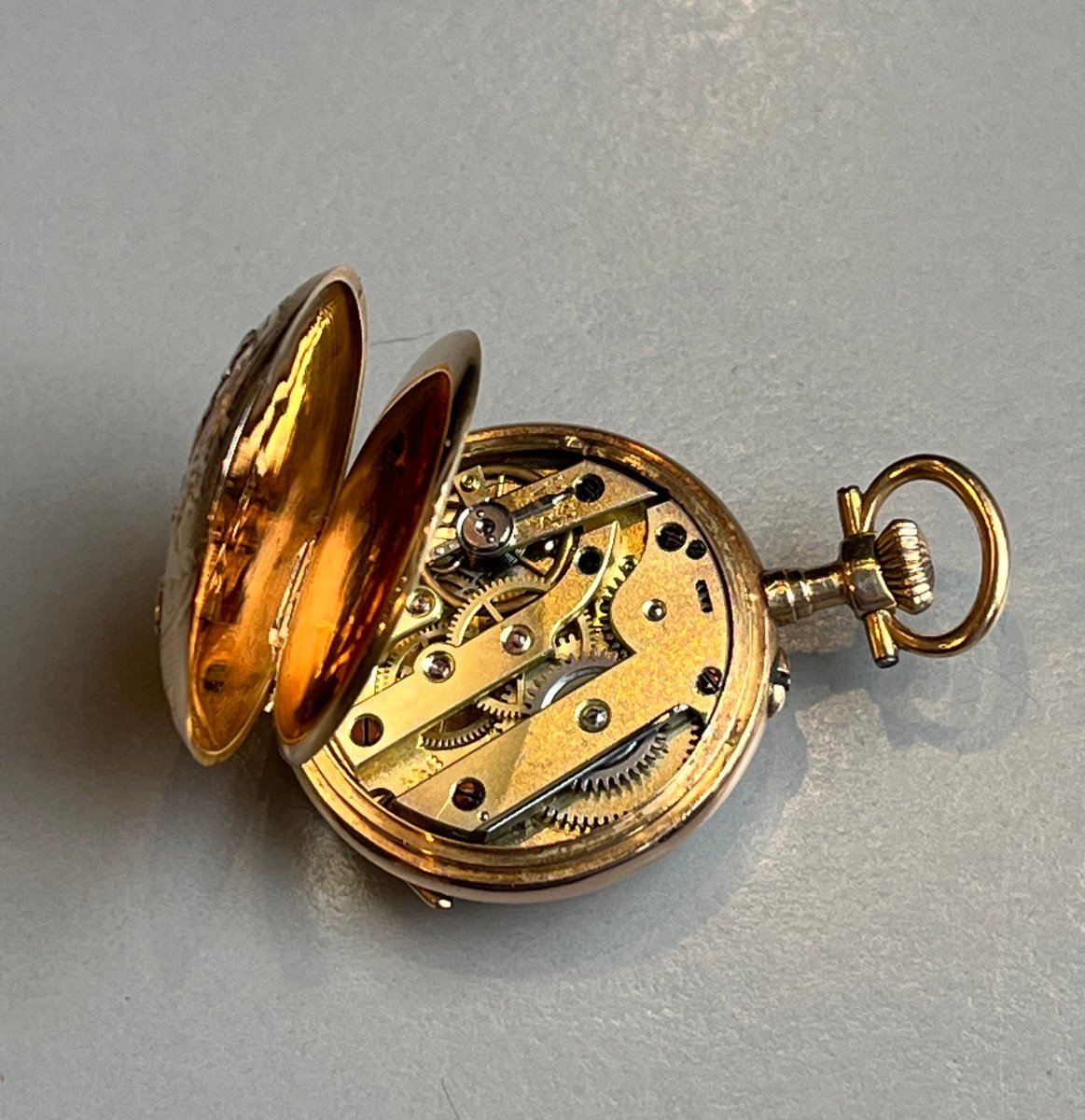 19th Century Gold Pendant Pocket Watch.-photo-3