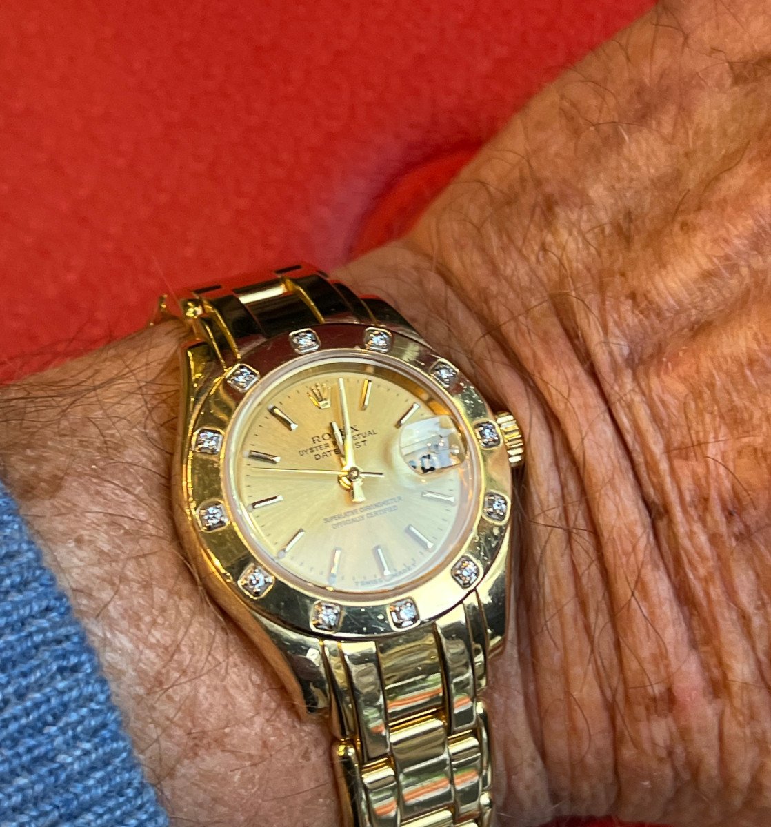 Rolex,lady Date Pearlmaster Gold Ref 69318.-photo-4