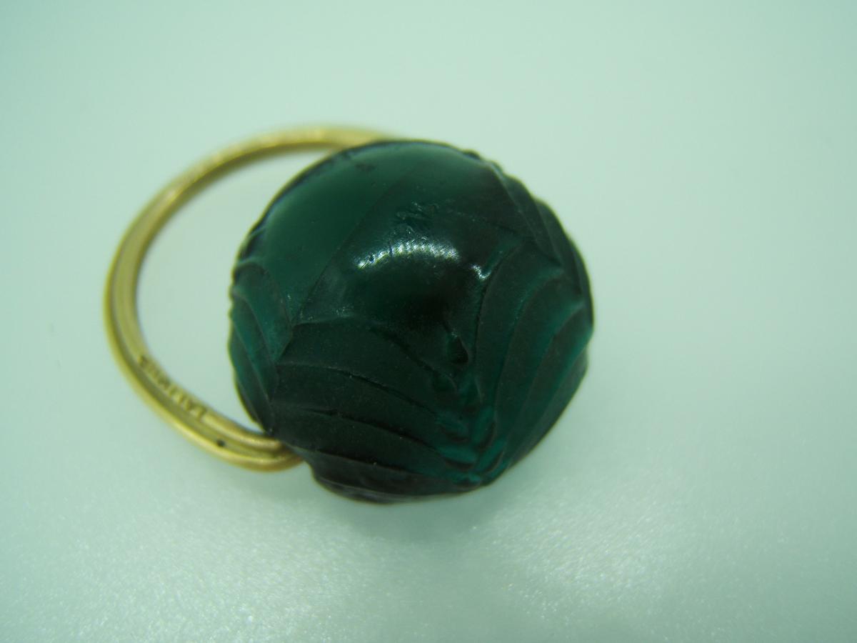 Rene Lalique, Gold Ring, Model Spikes.-photo-4