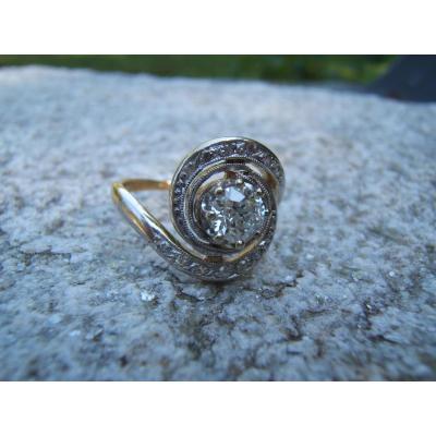 Old Ring, "whirlwind", Diamonds