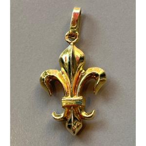 Gold Pendant, "fleur De Lys" Late 19th Century