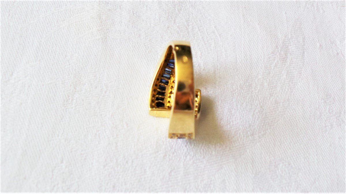 Ring -gold -sapphires & Diamonds -xx°-photo-4