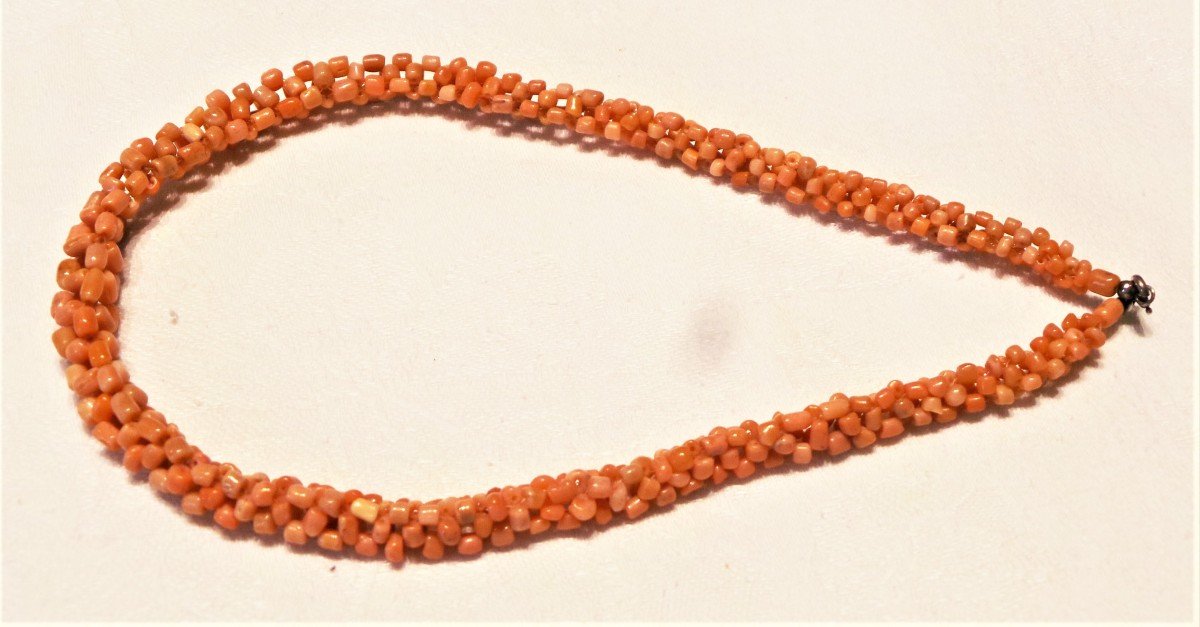 Coral Choker Necklace-photo-4