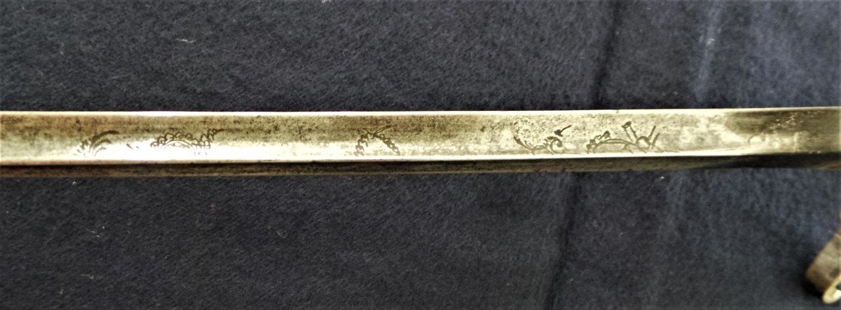 Officer's Sword With Arms Of France And Dolphins - Restoration Period - XIX°-photo-1