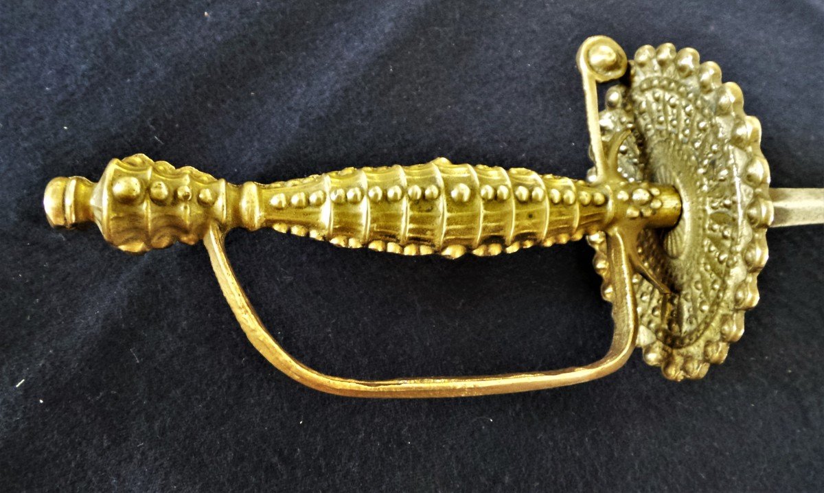 XVIII° - Court And City Sword - With "pearled" Bronze Mounting.-photo-1