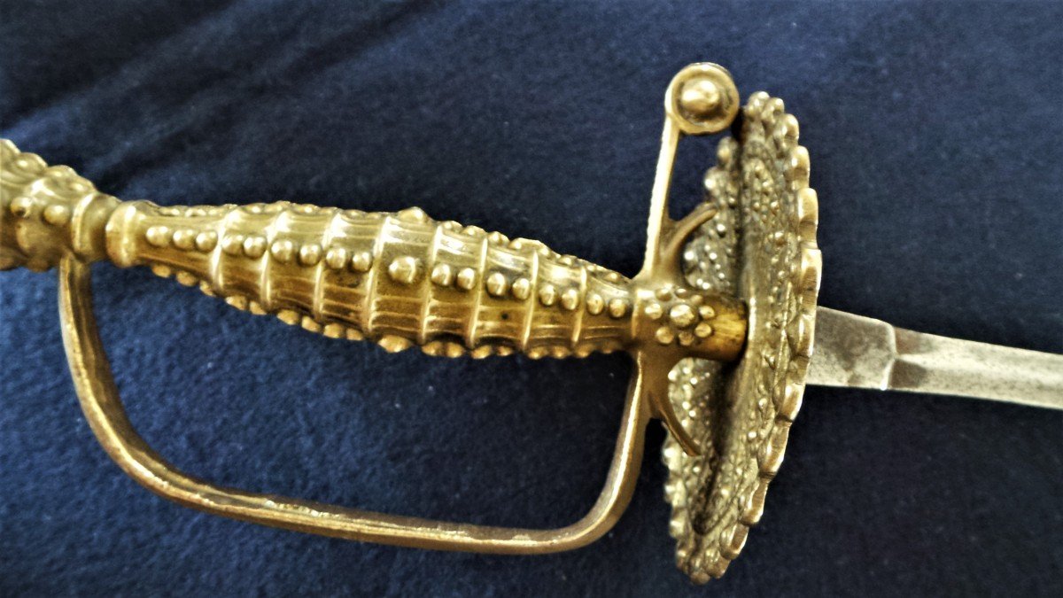 XVIII° - Court And City Sword - With "pearled" Bronze Mounting.-photo-4