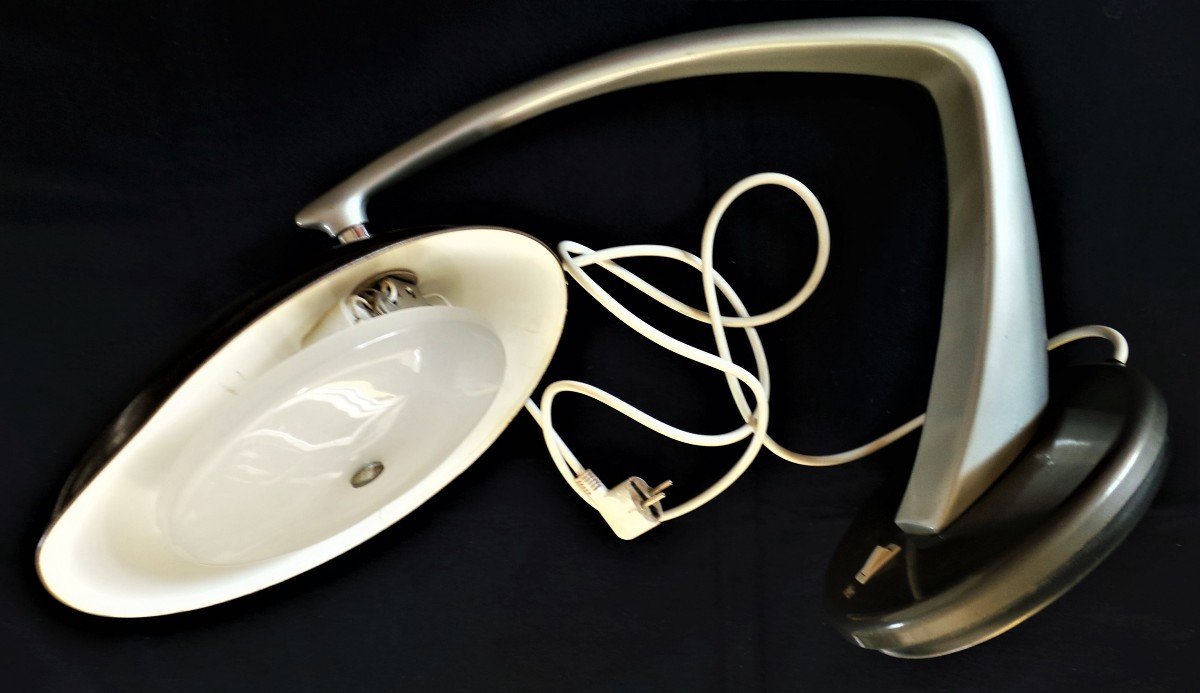 LAMPE  TYPE " BOOMERANG DE CHEZ  " FASE "  ESPAGNE - DESING AN 60 - XX° -photo-3