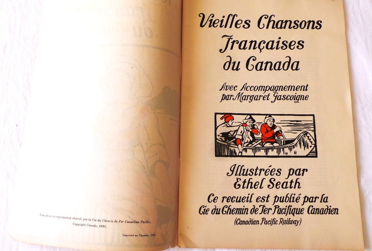  2 LIVRETS- CHANSONS POUR LES POILUS( 1914-1915) & VIEILLES CHANSONS FRANCAISE DU CANADA 1923-photo-2