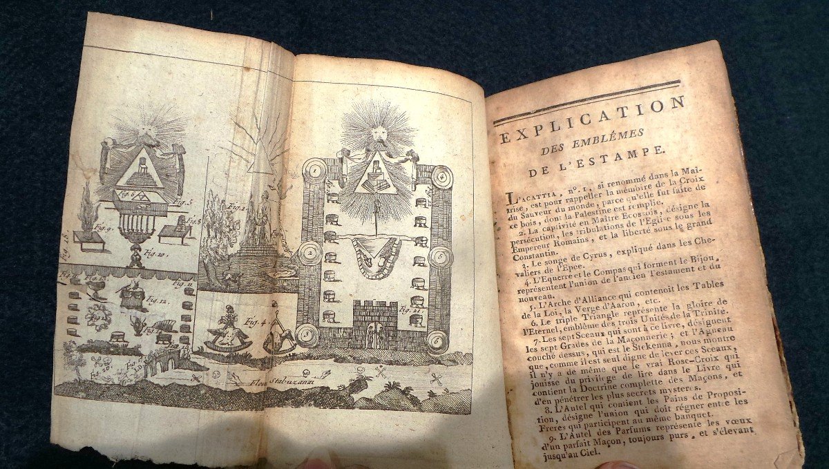 Rare Masonic Collection Adohiramite-guillemain De St-victor- 1787-philadelphia Edition- XVIII°.-photo-2