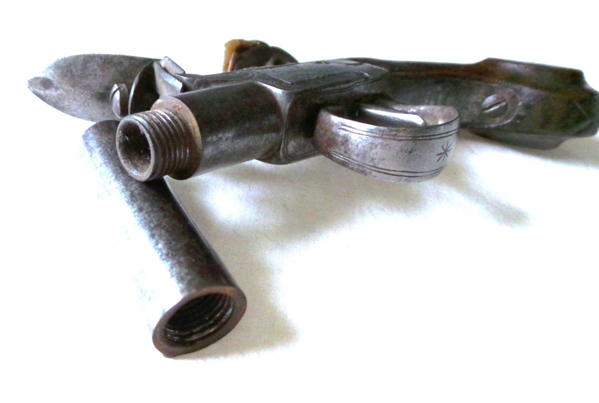 Flint Pistol And Forced Ball With Rear Safety - XVIII°-photo-4