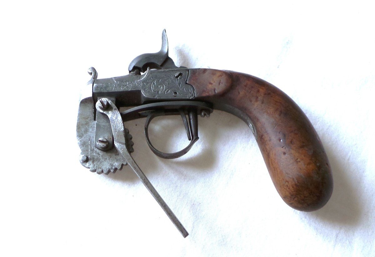 "louis-philippe" Pistol With Trunk And Percussion Test - 19th Century