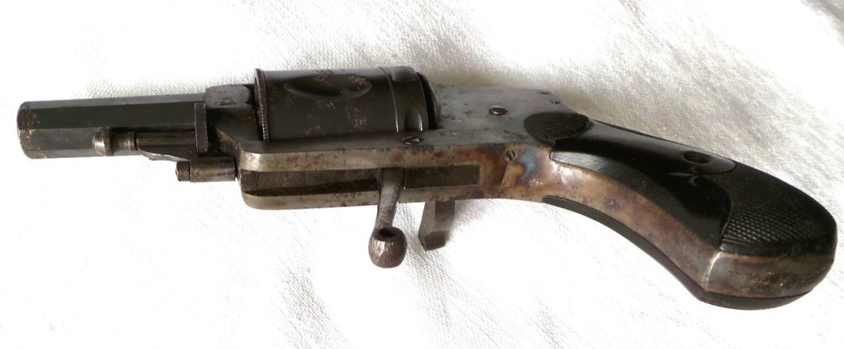 Liegeois Pocket Revolver With Folding Trigger & Hammerless - 19th Century -photo-2