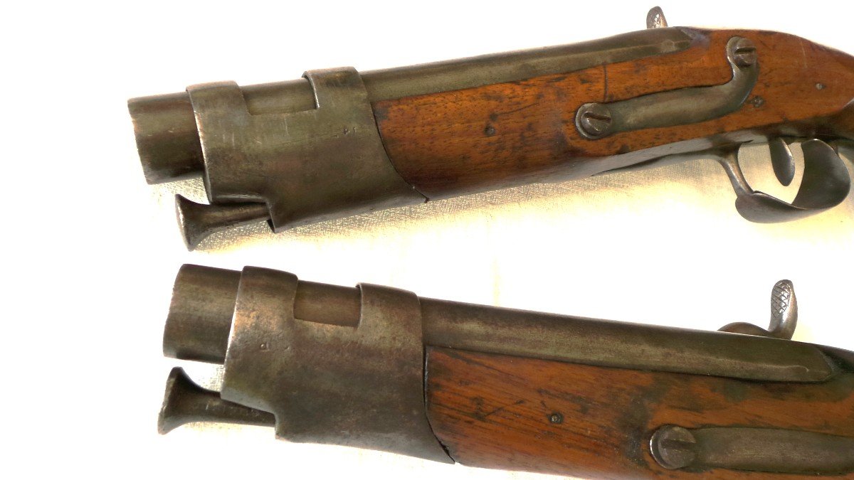 PAIRE DE PISTOLET D'ARCON D EPOQUE REVOLUTIONNAIRE - FRANCE - XVIII°-photo-3