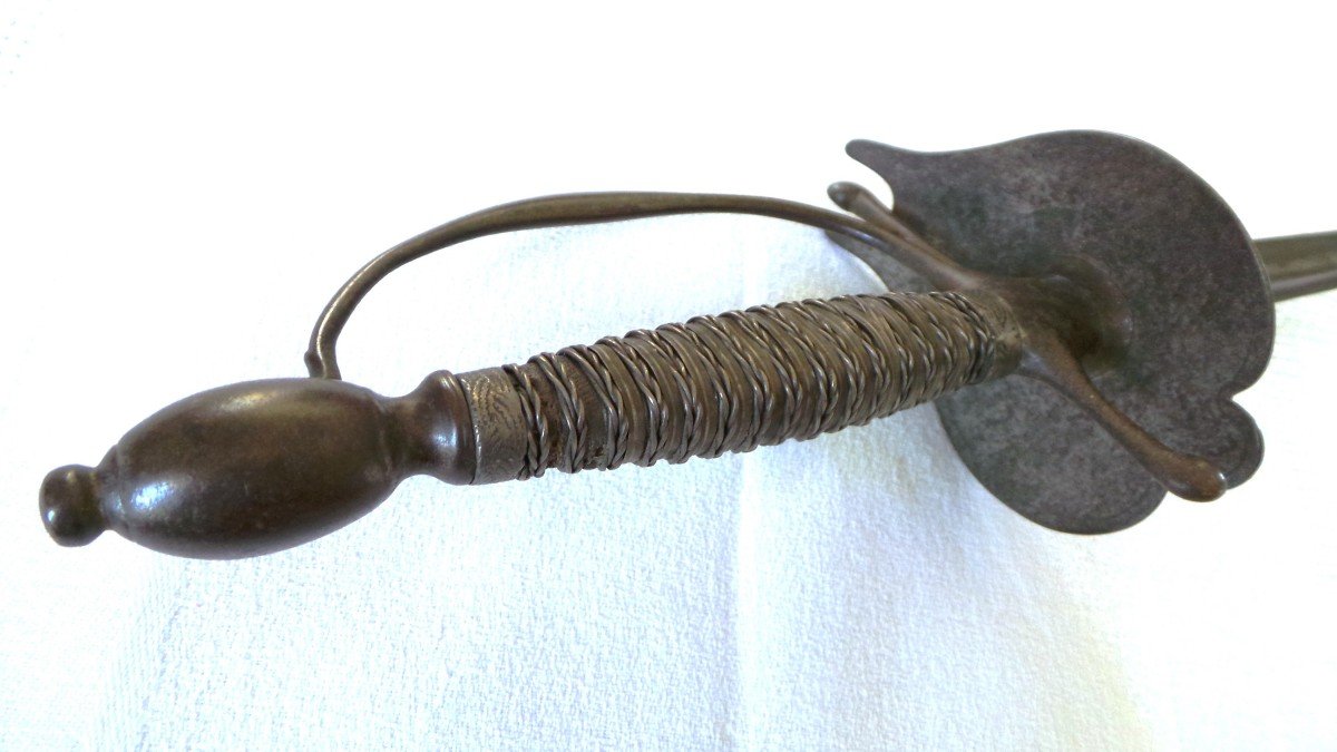 Louis XVI - XVIII° Period Sword With Lyre Echanger Guard Plat-photo-2