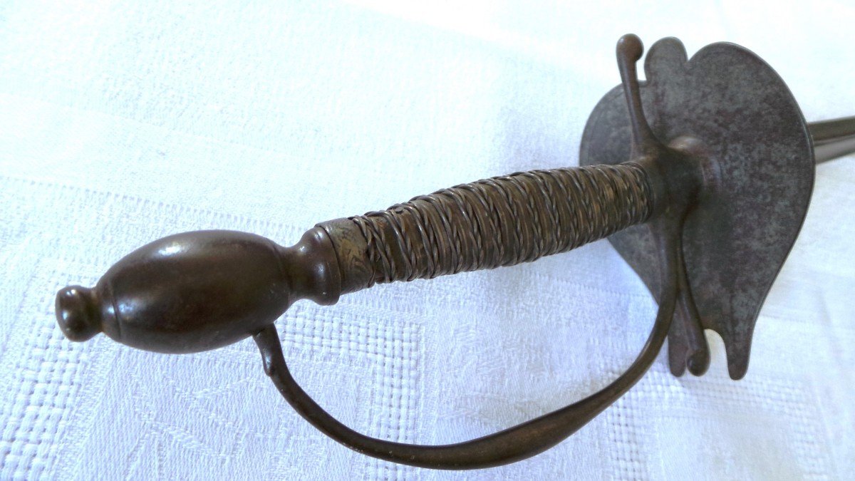 Louis XVI - XVIII° Period Sword With Lyre Echanger Guard Plat-photo-4
