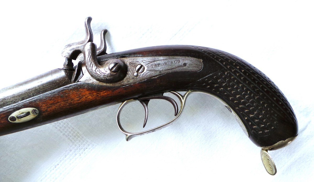 Platinum Pistol Signed - G Laporte & Cie - 1840-1870 - Nap III° - XIX°