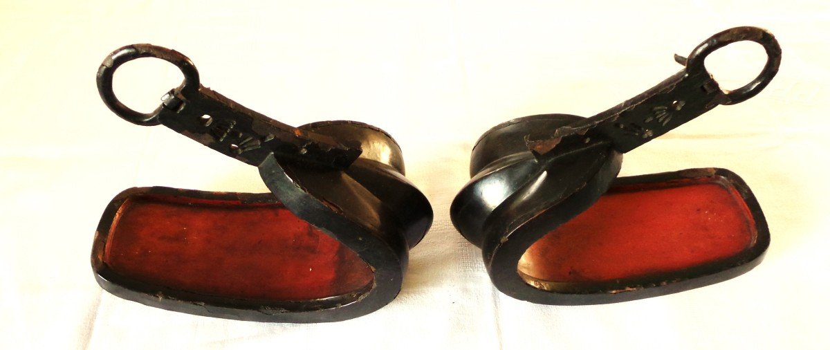 Japan - "abumi" Samurai Stirrups - Edo Period (1603 - 1868) - XVII° - XVIII°-photo-3