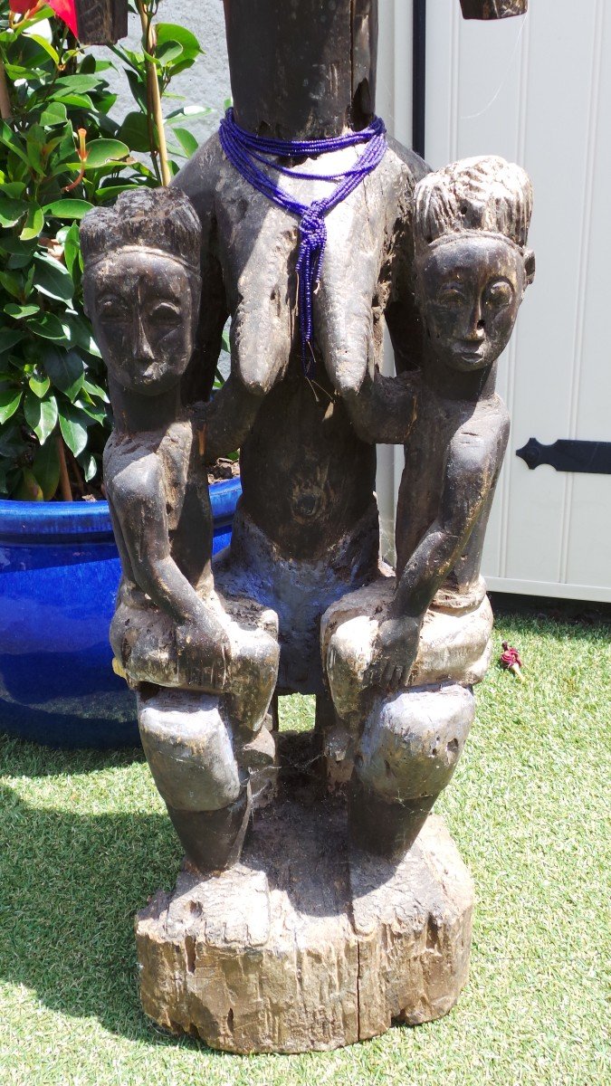 Large Statue Of The “koulango” Tribe Ivory Coast - Year 50 -photo-3