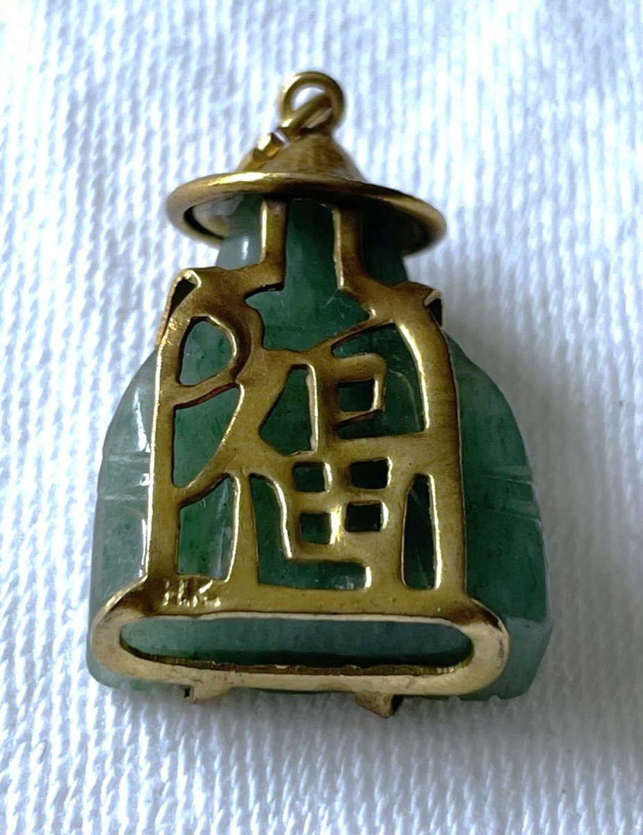 Nephrite Jade Buddha Pendant - Circa 1970 -photo-3