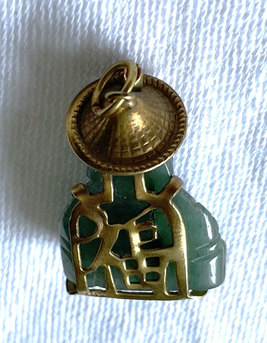 Nephrite Jade Buddha Pendant - Circa 1970 -photo-6