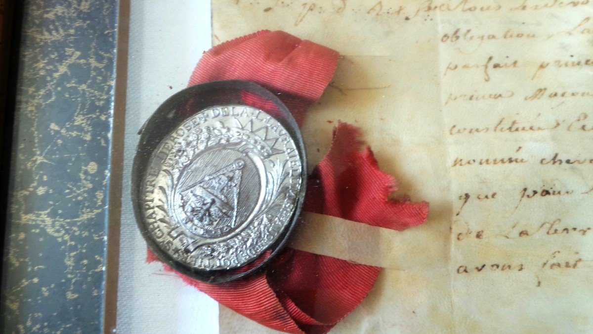 DIPLOME AU GRADE DE ROSE-CROIX - DE 1775 - XVIII° - LOUIS XV° -XVI°-photo-2