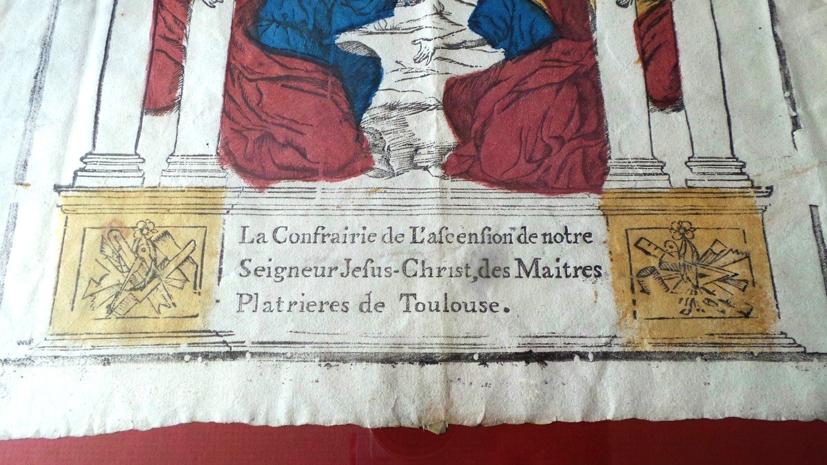 CONFRERIE DE L'ASCENSION DE NOTRE SEIGNEUR J-C DES MAITRES PLATRIERS DE TOULOUSE - XVIII°- -photo-2