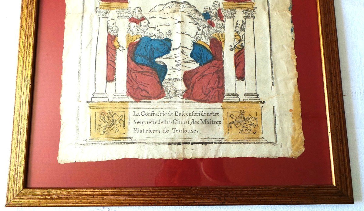 CONFRERIE DE L'ASCENSION DE NOTRE SEIGNEUR J-C DES MAITRES PLATRIERS DE TOULOUSE - XVIII°- -photo-1