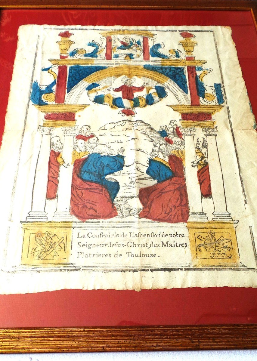 CONFRERIE DE L'ASCENSION DE NOTRE SEIGNEUR J-C DES MAITRES PLATRIERS DE TOULOUSE - XVIII°- -photo-2