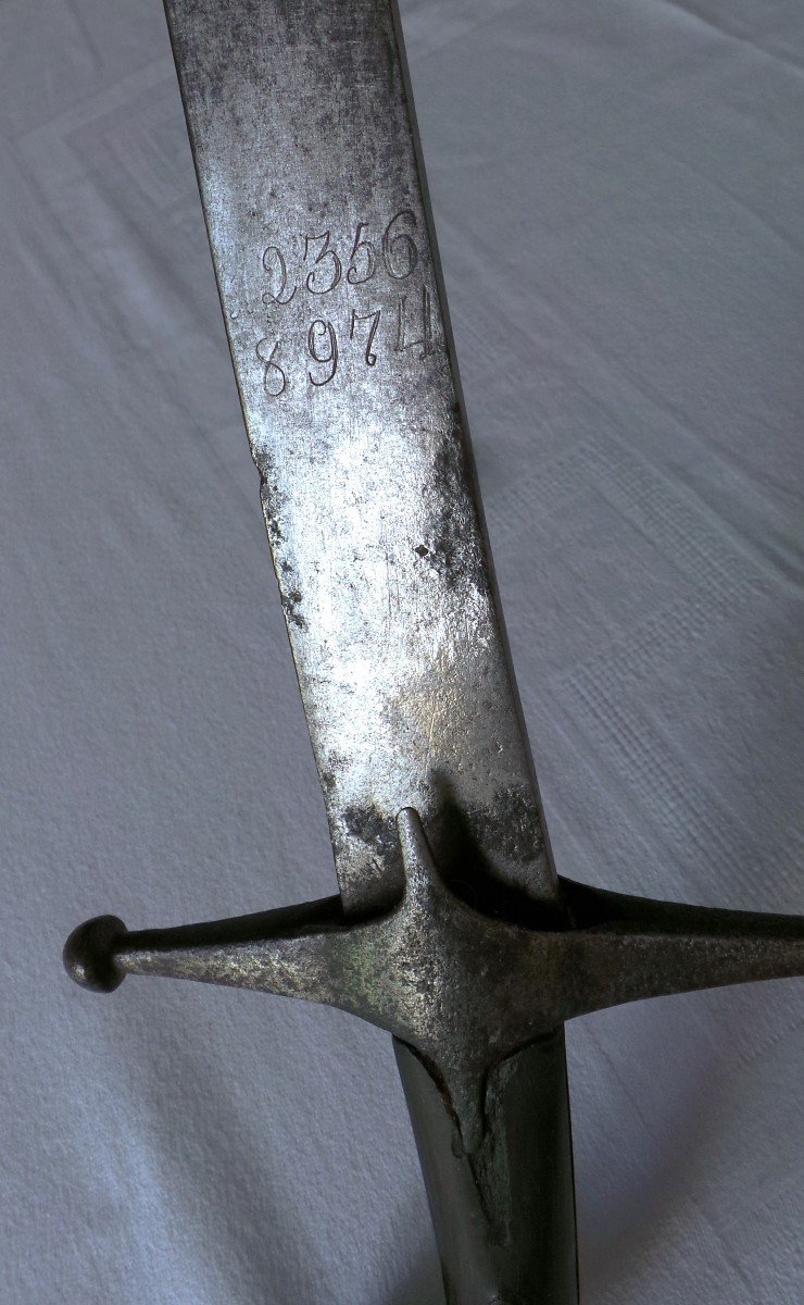 Persian-caucassian - "shamchir" - 18th Century - Blade Punched And Engraved With Magic Formula-photo-3