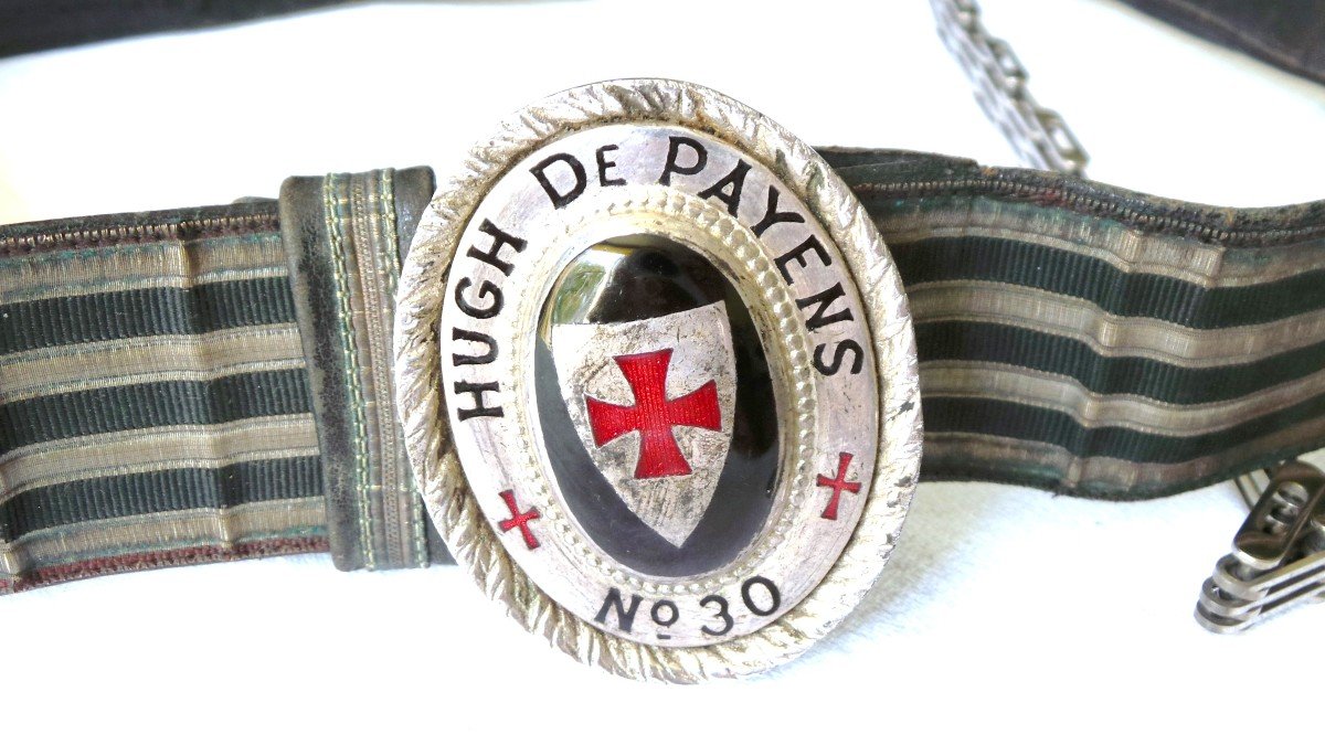 Templar Order Belt - Huges De Payns - 20th Century-photo-2