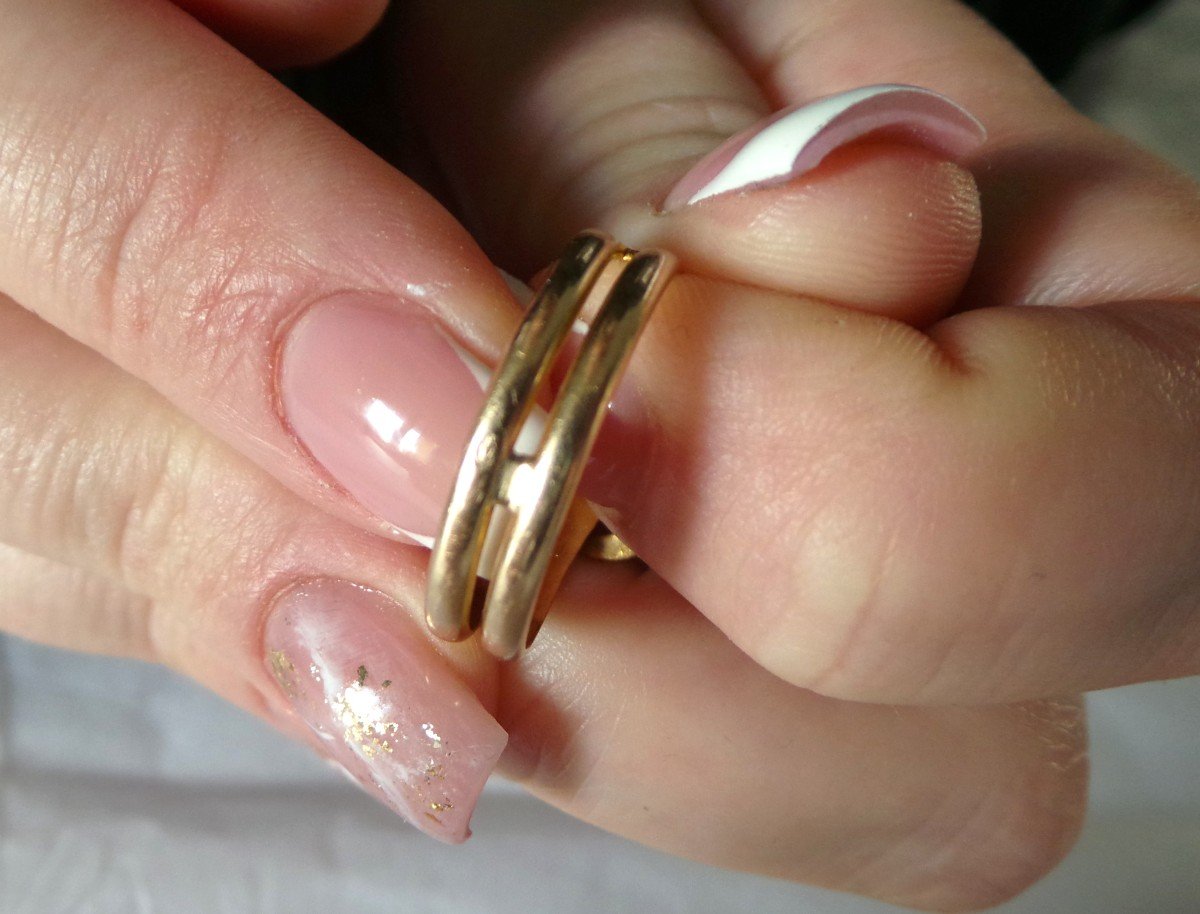 Ring Pair Of Knotted Snakes 18k Gold - Eagle Head - Diamonds - Sapphire - Ruby - Emerald - -photo-2