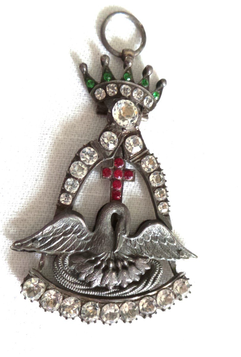 Rosecroix Jewelry In Silver And Rhinestone - 1850 - 19th Century