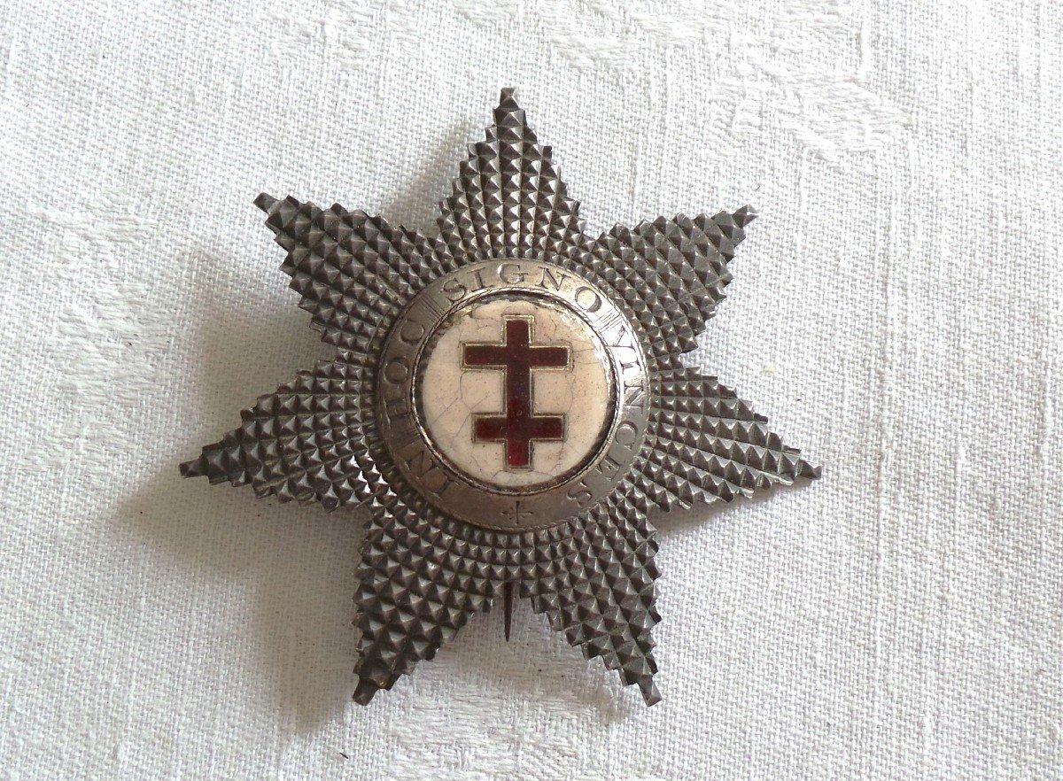 Order Of The Templars In Silver And Enamel - 19th C.