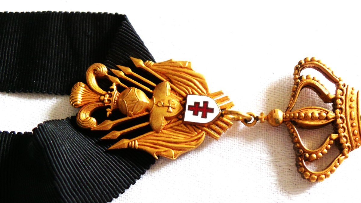 CROIX DE COMMANDEUR ORDRE SOUVERAIN ET MILITAIRE DU TEMPLE DE JERUSALEM FIN XIX° DEBUT XX°-photo-3