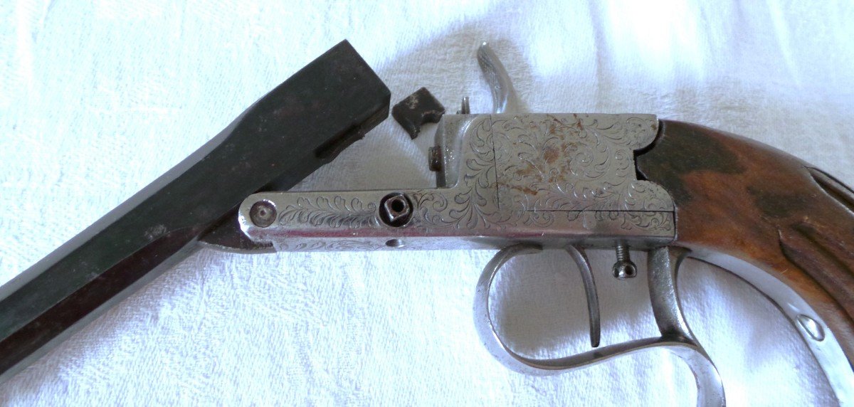 PISTOLET DE TIR TYPE GASTINE RENETTE - II° EMPIRE - XIX°-photo-4