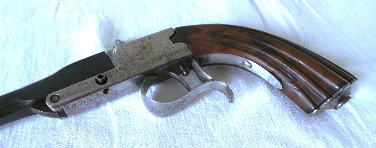 PISTOLET DE TIR TYPE GASTINE RENETTE - II° EMPIRE - XIX°-photo-7