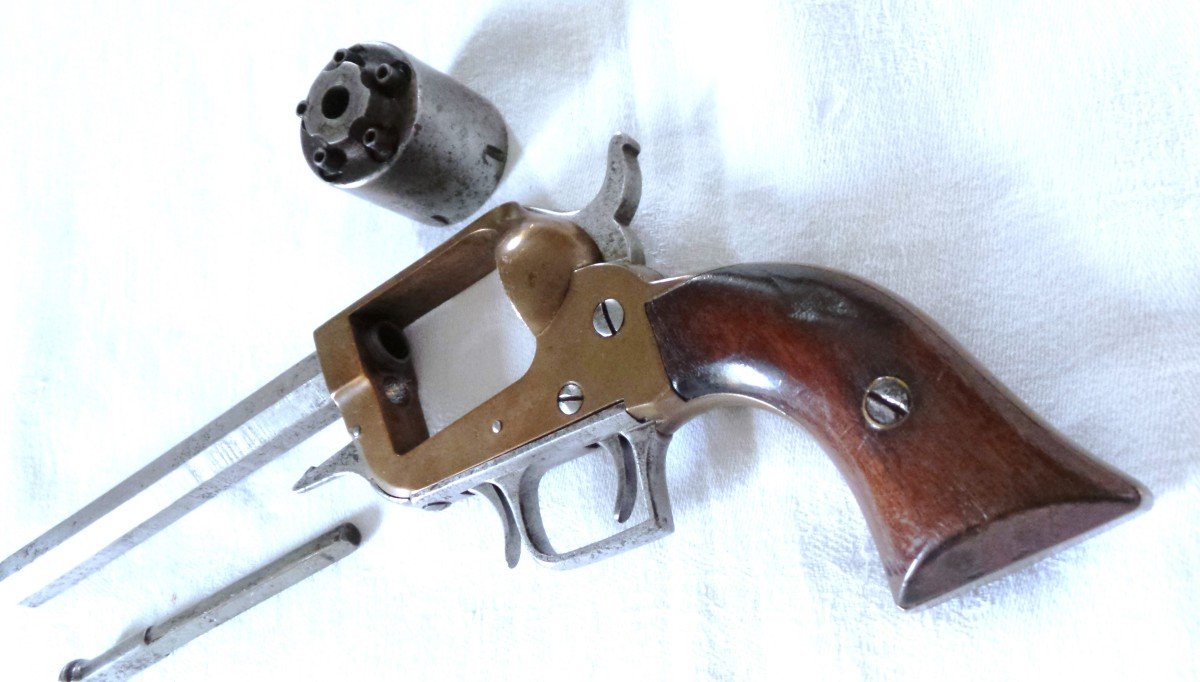 REVOLVER " WHITNEY - HAVEN " TWO TRIGGER -CAL 32  - " 1852-1854 " - N°90/600 - USA - XIX°-photo-5