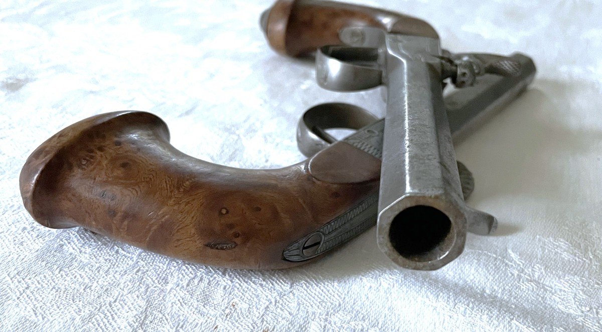 Pair Of Scottish-style Pistols - Marks "b & C" - Percussion - 19th Century -photo-3