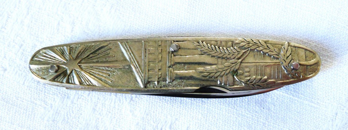 Pocket Knife With Masonic Attributes - 19th Century-photo-3