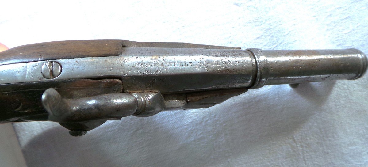 Marine Officer's "sea Dog" Pistol - "vest & Desaga A Tulle" - 18th-19th Century-photo-3