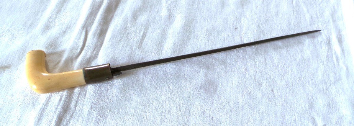 Toledo - 1830 - Sword Cane Knob And Blade - 19th C.-photo-3