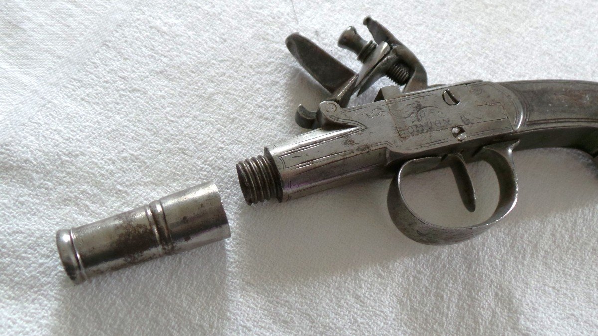 Scottish Flintlint Pistol - "seglas - London" - Circa 1760-70 - 18th Century-photo-2