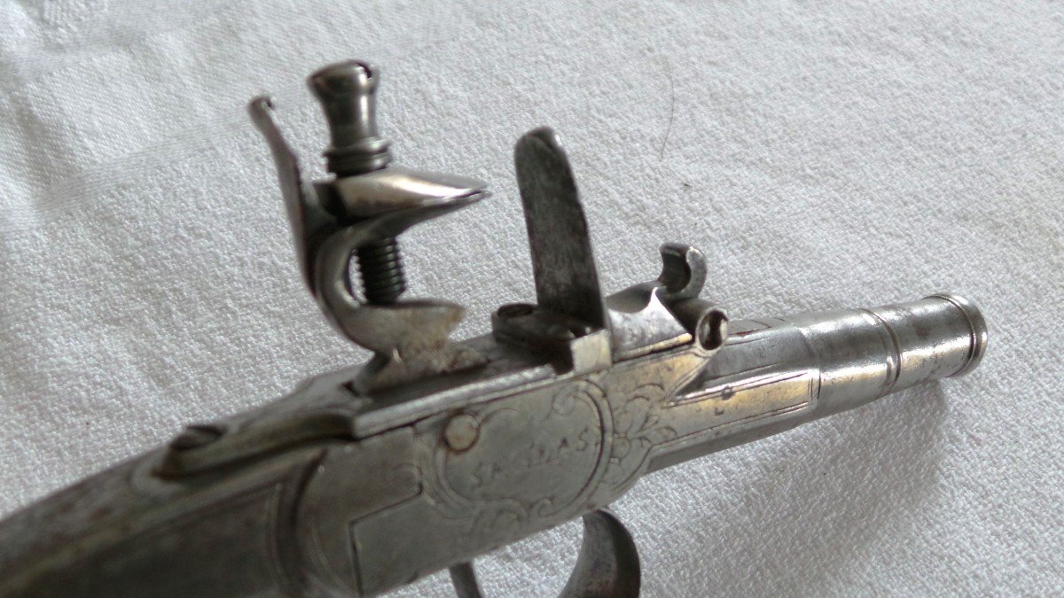 Scottish Flintlint Pistol - "seglas - London" - Circa 1760-70 - 18th Century-photo-4