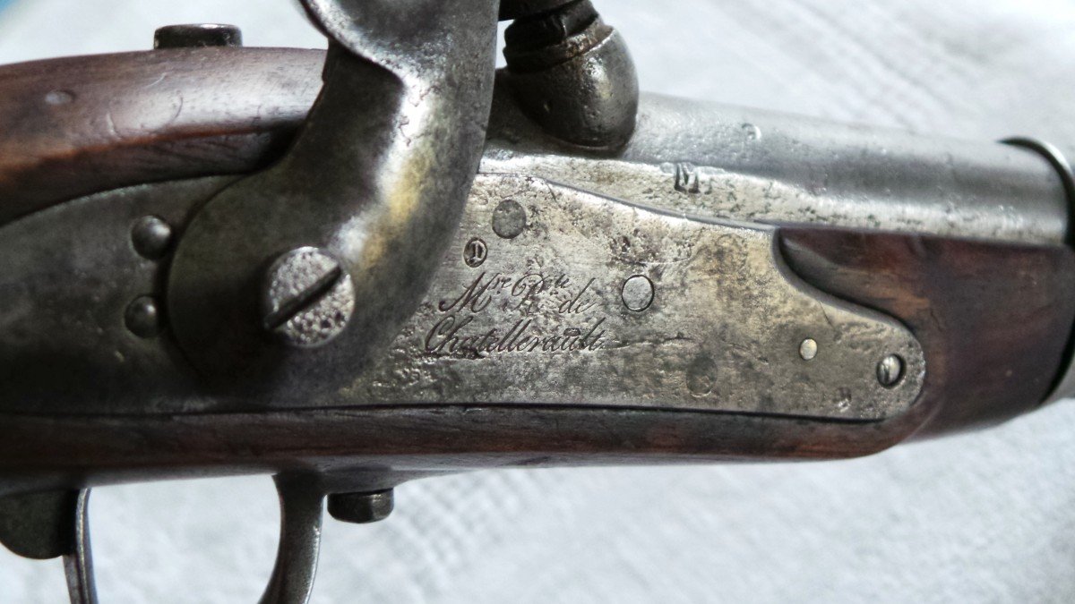 PISTOLET DE GENDARMERIE -MOD 1822T - MANUFACTURE ROYALE DE CHATELLERAULT - XIX°-photo-4