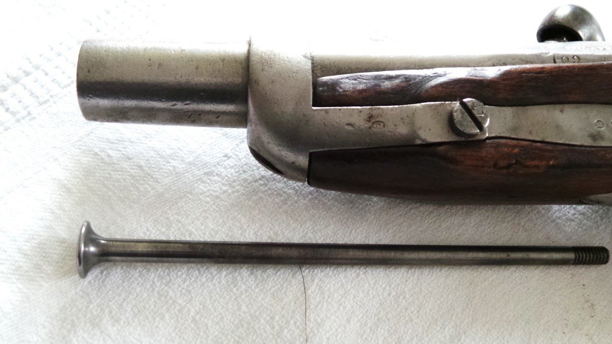 PISTOLET DE GENDARMERIE -MOD 1822T - MANUFACTURE ROYALE DE CHATELLERAULT - XIX°-photo-2