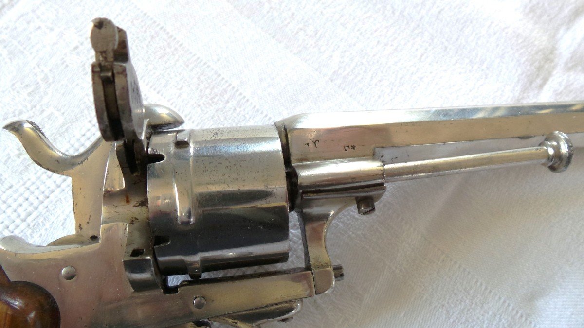 REVOLVER " JANSEN "- VERSION NICKELE -  VERS 1870 - 1880 - XIX°-photo-3