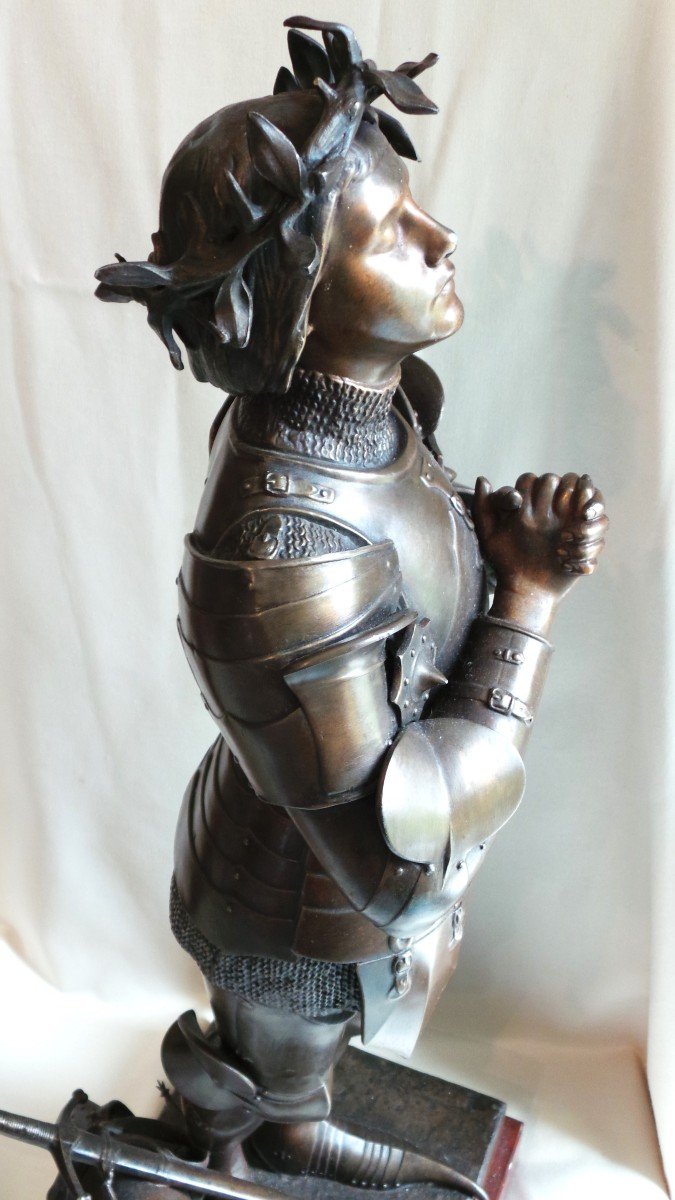 JEANNE D'ARC EN ARMURE PAR " ANTONIN MERCIE " - ( 1845 - 1916 ) - -photo-6