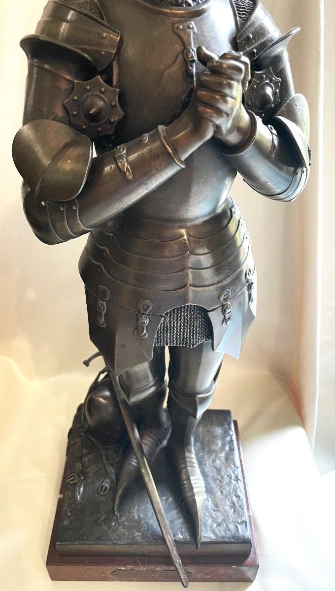 JEANNE D'ARC EN ARMURE PAR " ANTONIN MERCIE " - ( 1845 - 1916 ) - -photo-8