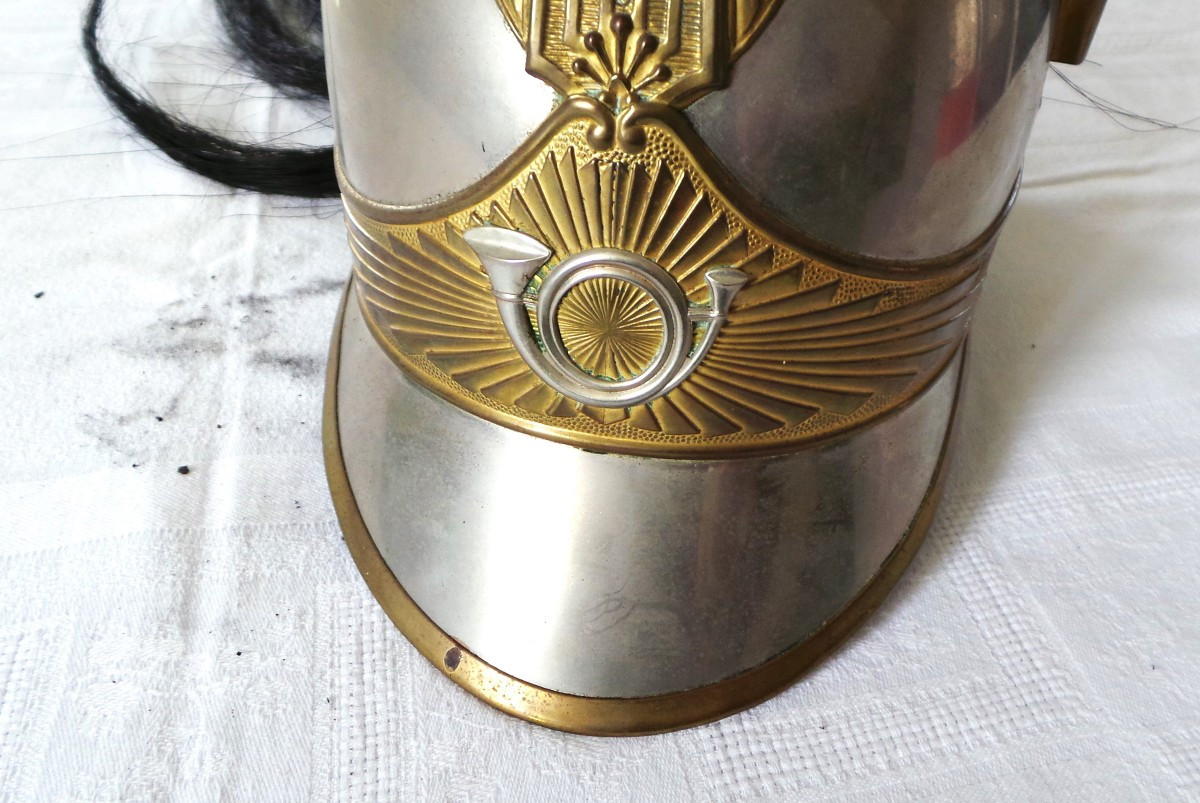 Horse Hunter Crest Helmet - Mod 1910 - Nickel-plated-photo-1