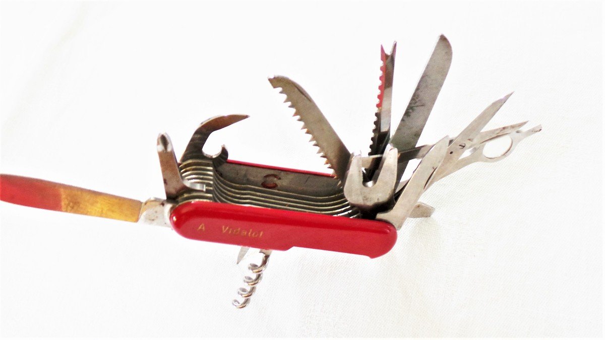 Multiple Swiss Knife With 13 Functions - Brand Wender - Year 60/70 In Its Box-photo-3